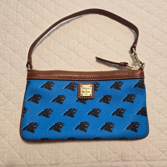 Dooney & Bourke Carolina Panthers Large Slim Wristlet - Picture 1 of 10
